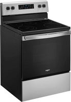 Whirlpool - 5.3 Cu. Ft. Freestanding Electric Range with Steam-Cleaning and Frozen Bake™ - Stainl... - Angle