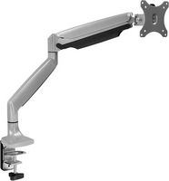 Mount-It! - Single Monitor Mount With Gas Spring Arm - Silver - Angle