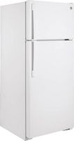 GE - 17.5 Cu. Ft. Top-Freezer Refrigerator - White - Angle