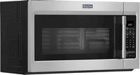 Maytag - 1.9 Cu. Ft. Over-the-Range Microwave with Sensor Cooking and Dual Crisp - Stainless Steel - Angle