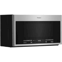 Whirlpool - 2.1 Cu. Ft. Over-the-Range Microwave with Sensor and Steam Cooking - Stainless Steel - Angle