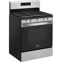 Whirlpool - 5.0 Cu. Ft. Freestanding Gas Range with Self-Cleaning and SpeedHeat Burner - Stainles... - Angle
