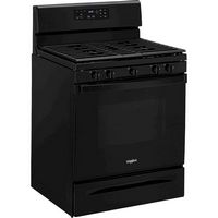Whirlpool - 5.0 Cu. Ft. Freestanding Gas Range with Self-Cleaning and SpeedHeat Burner - Black - Angle