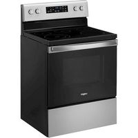 Whirlpool - 5.3 Cu. Ft. Freestanding Electric Range with Self-Cleaning and Frozen Bake - Stainles... - Angle