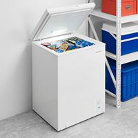 Insignia™ - 5.0 Cu. Ft. Garage Ready-Chest Freezer - White - Angle