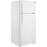 GE - 17.5 Cu. Ft. Top-Freezer Refrigerator - White - Angle