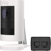 Ring - Stick Up Elite Indoor/Outdoor 1080p Wireless/Wired Security Camera - White - Angle