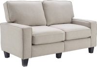 Serta - Palisades 2-Seat Fabric Loveseat - Light Gray - Angle