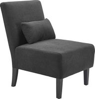 Serta - Palisades Modern Accent Slipper Chair - Charcoal - Angle