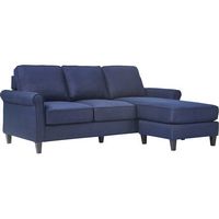 Serta - Harmon L-Shaped Fabric 2-Piece Sectional Sofa - Navy - Angle