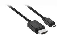 Insignia™ - 8’ Micro HDMI Cable to HDMI - Black - Angle