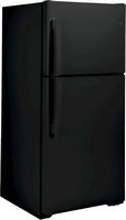 GE - 19.2 Cu. Ft. Top-Freezer Refrigerator - Black - Angle
