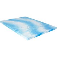 Sealy - 3 + 1 Memory Foam Topper with Fiber Fill Cover - Full - Blue - Angle