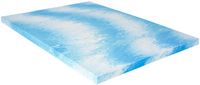 Sealy - 3 + 1 Memory Foam Topper with Fiber Fill Cover - Twin - Blue - Angle