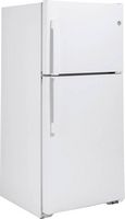 GE - 19.2 Cu. Ft. Top-Freezer Refrigerator - White - Angle