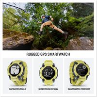 Garmin - Instinct E GPS Smartwatch 45 mm Fiber-reinforced Polymer - Electric Lime with Electric L... - Angle