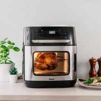 bella PRO - 12.6-qt. Touchscreen Air Fryer Pizza Oven with Rotisserie - Stainless Steel - Angle