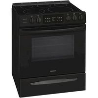 Frigidaire - 5.0 Cu. Ft. Freestanding Electric Range with Self-Cleaning - Black - Angle