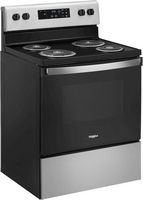 Whirlpool - 4.8 Cu. Ft. Freestanding Electric Range with Keep Warm Setting - Stainless Steel - Angle