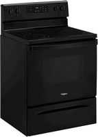 Whirlpool - 5.3 Cu. Ft. Freestanding Electric Range with Keep Warm Setting - Black - Angle