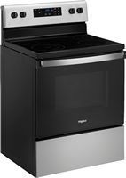 Whirlpool - 5.3 Cu. Ft. Freestanding Electric Range with Keep Warm Setting - Stainless Steel - Angle