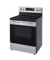 LG - 6.3 Cu. Ft. Smart Freestanding Electric Range with EasyClean and WideView Window - Stainless... - Angle