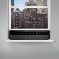 Sharper Image - PROFILE Window Fan with Reversible Exhaust, Weather Resistant Case, Black - Black - Angle