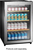 Insignia™ - 130-Can Beverage Cooler - Silver - Angle