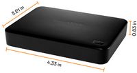 WD - Easystore 4TB External USB 3.0 Portable Hard Drive - Black - Angle
