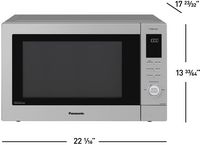 Panasonic - 1.2 Cu. Ft. 1000 Watt HomeCHEF CD87KS 4-in-1 Multioven Microwave - Airfryer, Broiler,... - Angle