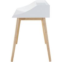 Adore Decor - Alton Mid-Century Modern Wood Writing Desk - Fresh White - Angle