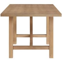 Finch - Grant Rectangular Modern Farmhouse Rubberwood Table - Rustic Beige - Angle