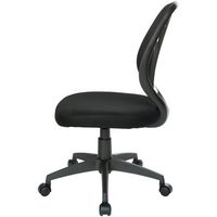 Office Star Products - Ventilated 5-Pointed Star Mesh Fabric Task Chair - Black - Angle