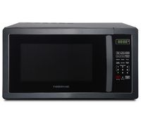 Farberware - Classic 1.1 Cu. Ft. Countertop Microwave Oven - Black stainless steel - Angle