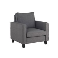 CorLiving - Georgia Fabric Accent Chair - Gray - Angle