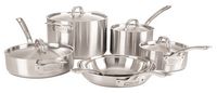 Viking - Professional 5 Ply, 10 Piece Cookware Set- Satin - Stainless Steel - Angle