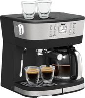 bella PRO - Combo 19-Bar Espresso and 10-Cup Drip Coffee Maker - Stainless Steel - Angle