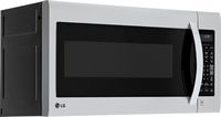 LG - 2.0 Cu. Ft. Over-the-Range Microwave with Sensor Cooking and EasyClean - Stainless Steel - Angle