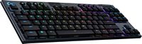Logitech - G915 LIGHTSPEED TKL Wireless Mechanical GL Clicky Switch Gaming Keyboard with RBG Back... - Angle