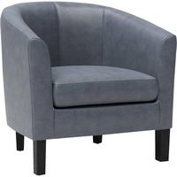 Simpli Home - Austin 30 inch Wide Tub Chair - Stone Gray - Angle