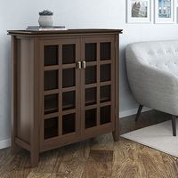 Simpli Home - Artisan SOLID WOOD 38 inch Wide Transitional Medium Storage Cabinet in - Tobacco Brown - Angle