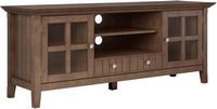 Acadian SOLID WOOD 60 inch Wide Transitional TV Media Stand For TVs up to 65 inches - Angle