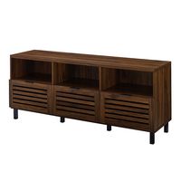 Walker Edison - Modern Slat Door TV Stand for Most Flat-Panel TV's up to 65