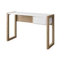 Walker Edison - Modern Fluted Storage Drawer Wood Computer Desk - White - Angle