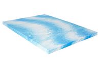 Sealy - 3” Gel Memory Foam Mattress Topper with Cover - Blue - Angle