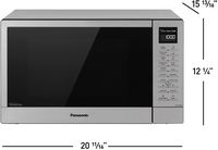Panasonic - 1.2 Cu. Ft. 1200 Watt SN68KS Microwave with Inverter and Genius Sensor - Stainless Steel - Angle