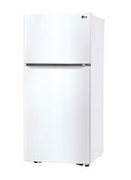 LG - 20.2 Cu. Ft. Top-Freezer Refrigerator - White - Angle
