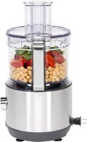 GE - 12-Cup Food Processor with Accessories - Stainless Steel - Angle