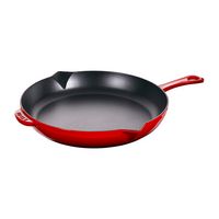 Staub - Cast Iron 10-inch Fry Pan - Cherry - Angle