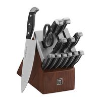 Henckels - Statement 14-pc Self-Sharpening Knife Block Set - Brown - Angle